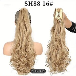 Blonde Pony Tail Hair Claw Hair Extension Piece 22”